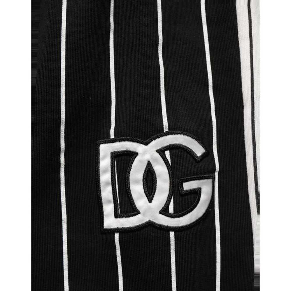 Dolce & Gabbana Black Striped DG Patch Men SweatMen's Men's Pants